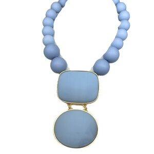NWT ⚜️🩵⚜️ Piper K Chunky Matte Blue Beaded Necklace